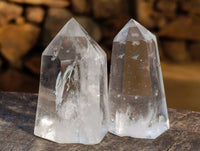 Polished Clear Quartz Crystals x 12 From Madagascar - Toprock Gemstones and Minerals