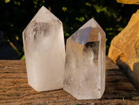 Polished Clear Quartz Crystals x 2 From Madagascar - Toprock Gemstones and Minerals