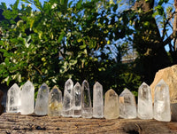 Polished Clear Quartz Crystals x 12 From Madagascar - Toprock Gemstones and Minerals