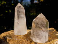 Polished Clear Quartz Crystals x 12 From Madagascar - Toprock Gemstones and Minerals