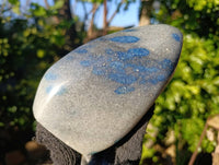 Polished Blue Spotted Spinel Standing Free Forms x 2 From Madagascar - Toprock Gemstones and Minerals