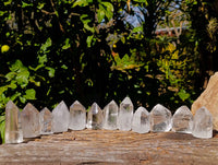 Polished Clear Quartz Crystals x 12 From Madagascar - Toprock Gemstones and Minerals