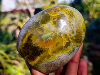 Polished Green Opal Standing Free Forms x 4 From Betroka, Madagascar - Toprock Gemstones and Minerals