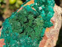Natural Dioptase Crystals with Malachite on Dolomite Matrix Specimens x 2 From Likasi, Congo - Toprock Gemstones and Minerals