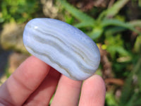 Polished Blue Lace Agate Tumbled Stones x 1.8 Kg Lot From Malawi - Toprock Gemstones and Minerals