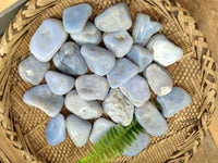 Polished Blue Lace Agate Tumbled Stones x 1.8 Kg Lot From Malawi - Toprock Gemstones and Minerals