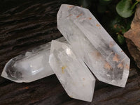 Polished Clear Quartz Double Terminated Crystals x 6 From Madagascar - Toprock Gemstones and Minerals
