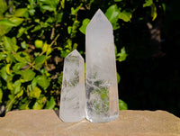 Polished Clear Quartz Crystals x 2 From Madagascar - Toprock Gemstones and Minerals