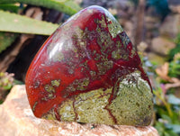 Polished Bastite Dragon Bloodstone Standing Free Forms x 2 From South Africa - Toprock Gemstones and Minerals