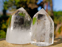 Polished Clear Quartz Crystals x 12 From Madagascar - Toprock Gemstones and Minerals
