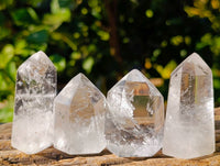 Polished Clear Quartz Crystals x 12 From Madagascar - Toprock Gemstones and Minerals