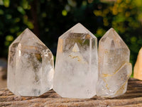 Polished Clear Quartz Crystals x 12 From Madagascar - Toprock Gemstones and Minerals