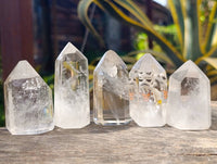 Polished Clear Quartz Crystals x 12 From Madagascar - Toprock Gemstones and Minerals