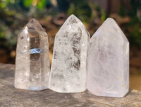 Polished Clear Quartz Crystals x 12 From Madagascar - Toprock Gemstones and Minerals