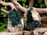 Natural Ball Malachite On Red Dolomite Matrix Specimens x 6 From Likasi, Congo - Toprock Gemstones and Minerals