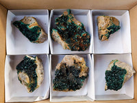 Natural Ball Malachite On Red Dolomite Matrix Specimens x 6 From Likasi, Congo - Toprock Gemstones and Minerals
