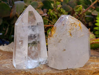 Polished Clear Quartz Crystals x 2 From Madagascar - Toprock Gemstones and Minerals