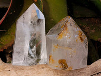 Polished Clear Quartz Crystals x 2 From Madagascar - Toprock Gemstones and Minerals