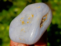 Polished Blue Lace Agate Tumbled Stones x 24 From Malawi - Toprock Gemstones and Minerals
