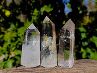 Polished Clear Quartz Crystals x 12 From Madagascar - Toprock Gemstones and Minerals