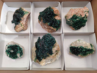 Natural Crystalline Malachite Specimens x 6 From Likasi, Congo - Toprock Gemstones and Minerals