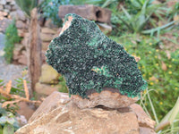 Natural Crystalline Malachite Specimens x 2 From Congo - Toprock Gemstones and Minerals
