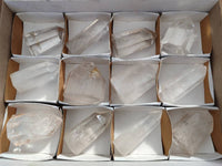 Polished Clear Quartz Crystals x 12 From Madagascar - Toprock Gemstones and Minerals