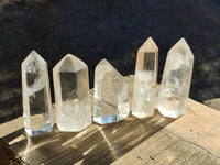 Polished Clear Quartz Crystals x 12 From Madagascar - Toprock Gemstones and Minerals