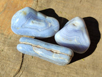 Polished Blue Lace Agate Tumbled Stones x 12 From Nsanje, Malawi - Toprock Gemstones and Minerals