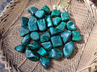 Polished Flower Banded Malachite Tumbled Stones x 35 From Congo - Toprock Gemstones and Minerals