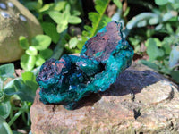 Natural Dioptase Crystals with Malachite on Dolomite Matrix Specimens x 6 From Likasi, Congo - Toprock Gemstones and Minerals