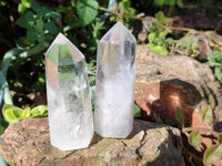 Polished Clear Quartz Crystals x 6 From Madagascar - Toprock Gemstones and Minerals