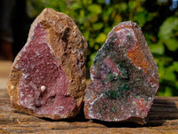 Natural Drusy Salrose With Crystalline Malachite on Dolomite Matrix Specimens x 6 From Congo - Toprock Gemstones and Minerals