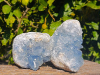 Natural Celestite Specimens x 2 From Sakoany, Madagascar - Toprock Gemstones and Minerals