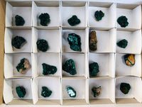 Natural Dioptase on Dolomite Matrix Specimens x 20 From Likasi, Congo - Toprock Gemstones and Minerals