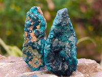 Natural Dioptase on Dolomite Matrix Specimens x 20 From Likasi, Congo - Toprock Gemstones and Minerals