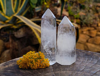 Polished Clear Quartz Crystals x 6 From Madagascar - Toprock Gemstones and Minerals