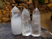 Polished Clear Quartz Crystals x 6 From Madagascar - Toprock Gemstones and Minerals