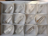 Polished Clear Quartz Crystals x 12 From Madagascar - Toprock Gemstones and Minerals