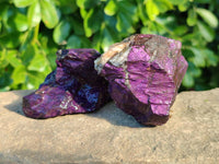 Natural Metallic Purpurite Cobbed Specimens x 12 From Erongo, Namibia - Toprock Gemstones and Minerals