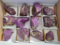 Natural Metallic Purpurite Cobbed Specimens x 12 From Erongo, Namibia - Toprock Gemstones and Minerals