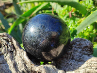 Polished Black Tourmaline Spheres x 2 From Madagascar - Toprock Gemstones and Minerals