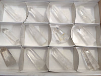 Polished Clear Quartz Crystals x 12 From Madagascar - Toprock Gemstones and Minerals