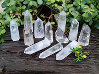 Polished Clear Quartz Crystals x 12 From Madagascar - Toprock Gemstones and Minerals
