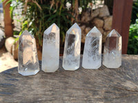 Polished Clear Quartz Crystals x 12 From Madagascar - Toprock Gemstones and Minerals