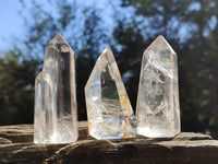 Polished Clear Quartz Crystals x 12 From Madagascar - Toprock Gemstones and Minerals