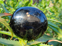 Polished Black Tourmaline Palm Stones x 6 From Madagascar - Toprock Gemstones and Minerals