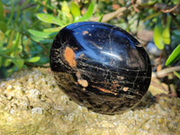 Polished Black Tourmaline Palm Stones x 6 From Madagascar - Toprock Gemstones and Minerals