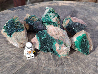 Natural Super Rare Crystalline Malachite Specimens x 6 From Congo - Toprock Gemstones and Minerals