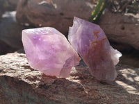 Natural Jacaranda Amethyst Quartz Crystals x 12 From Mumbwa, Zambia - Toprock Gemstones and Minerals